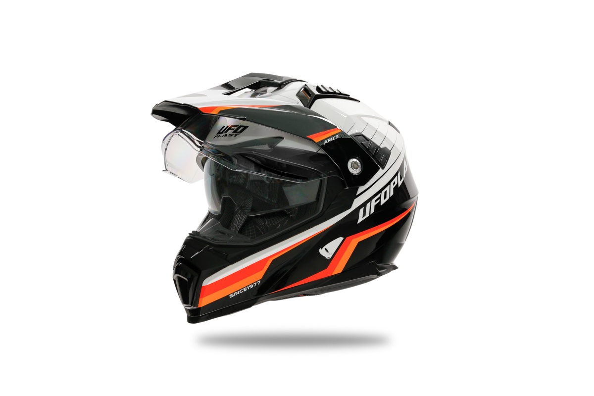 Motocross Aries helmet black and white - Helmets - HE13500-WK - UFO Plast