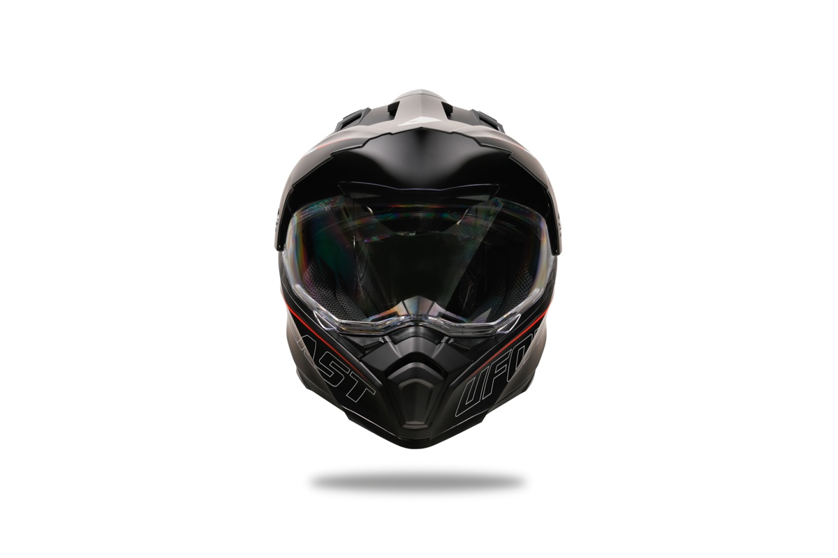 Casco motocross Aries nero e rosso - Caschi - HE13500-KB - Ufo Plast