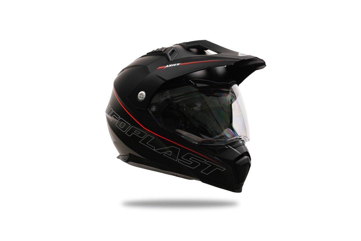 Casco motocross Aries nero e rosso - Caschi - HE13500-KB - Ufo Plast