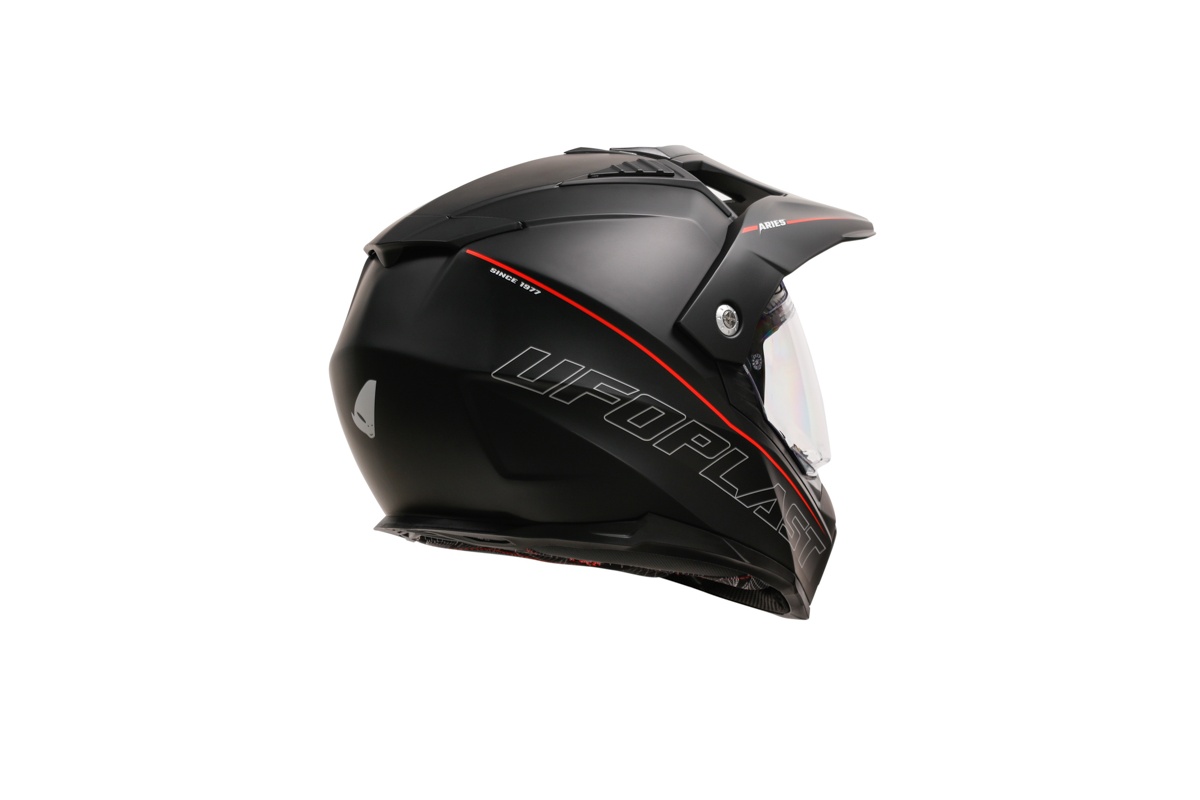 Casco motocross Aries nero e rosso - Caschi - HE13500-KB - Ufo Plast