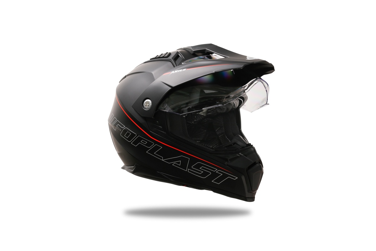 Casco motocross Aries nero e rosso - Caschi - HE13500-KB - Ufo Plast