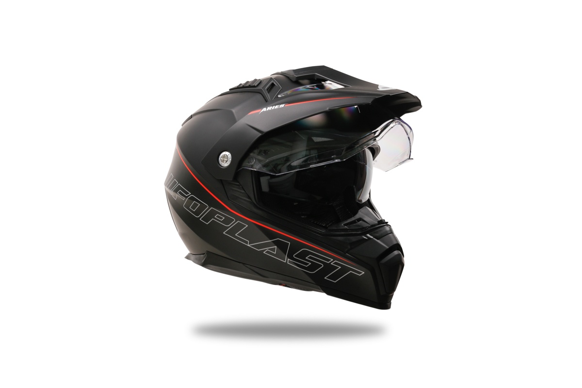 Casco motocross Aries nero e rosso - Caschi - HE13500-KB - Ufo Plast