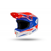 Casco motocross Echus rosso blu e bianco - Caschi - HE13100-BC - Ufo Plast