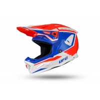 Casco motocross Echus rosso blu e bianco - Caschi - HE13100-BC - Ufo Plast