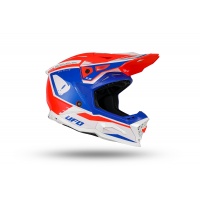 Casco motocross Echus rosso blu e bianco - Caschi - HE13100-BC - Ufo Plast