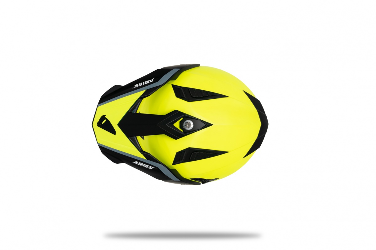 Casco motocross Aries nero e giallo fluo - Caschi - HE13500-DK - UFO Plast