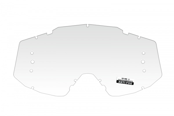 Lente trasparente con fori per roll off's per occhiale motocross Mystic - Lenti - LE02201 - UFO Plast