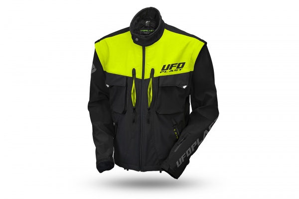 Taiga enduro jacket with protections included neon yellow - Jackets - JA13002-KD - UFO Plast