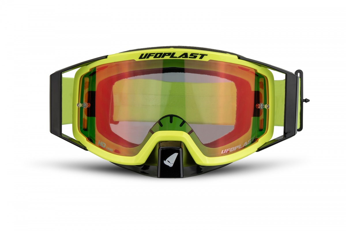 Occhiali motocross Wise Pro giallo fluo - Ufo Plast