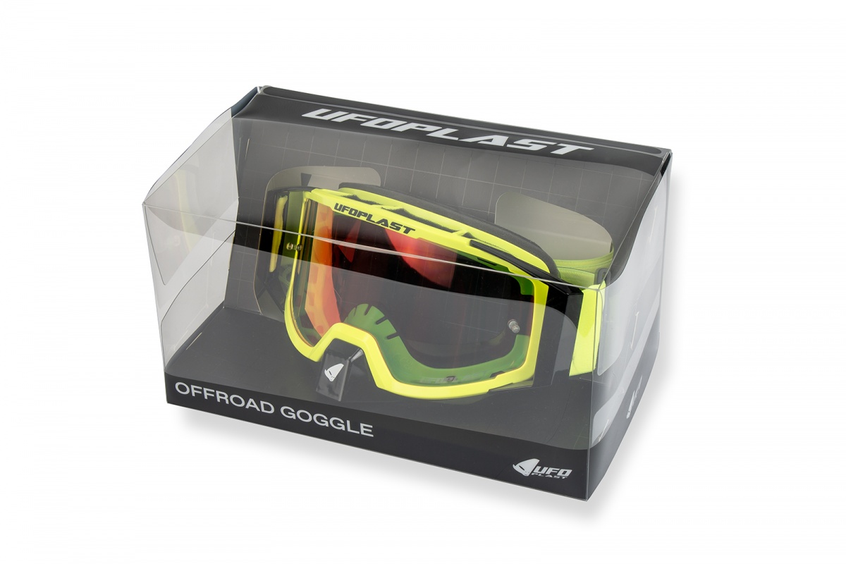 Occhiali motocross Wise Pro giallo fluo - Abbigliamento adulto - GO13002-DK - UFO Plast