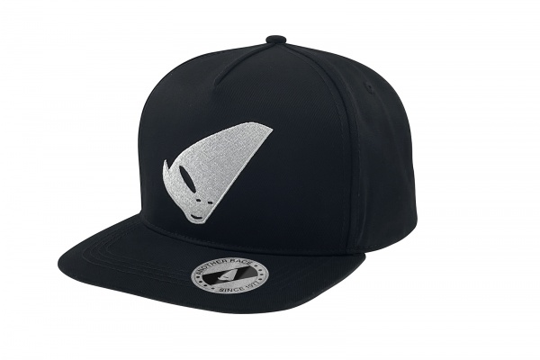 black Cap with white alien logo - Caps - HA13001-K - UFO Plast
