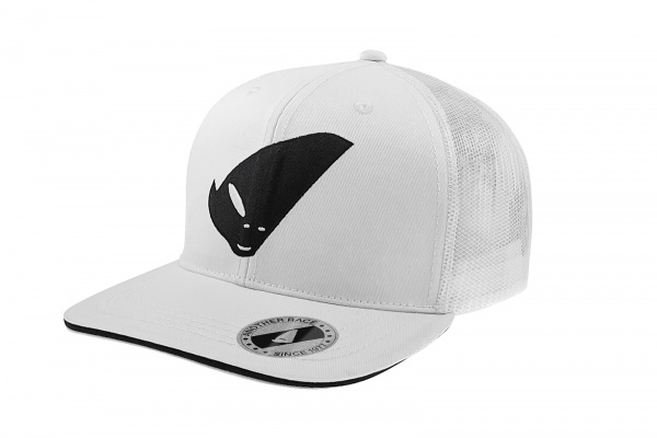 white/black Cap with black alien logo - Caps - HA13002-WK - UFO Plast