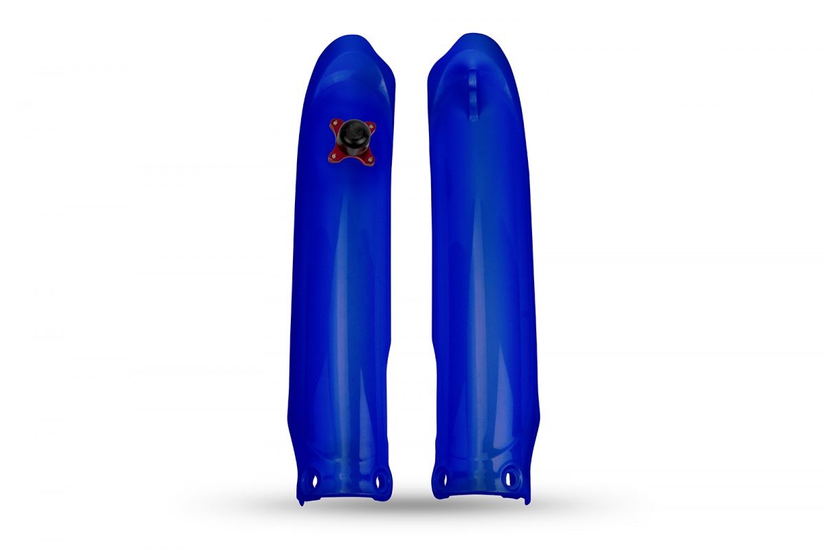 Fork slider protectors + quick starter - Blue - Yamaha - REPLICA PLASTICS - YA04896-089 - UFO Plast