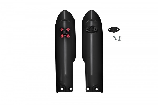Fork slider protectors + quick starter - black - Ktm - REPLICA PLASTICS - KT05008-001 - UFO Plast