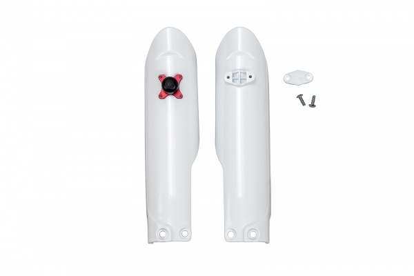 Fork slider protectors + quick starter - white 20-21 - Ktm - REPLICA PLASTICS - KT05008-042 - UFO Plast