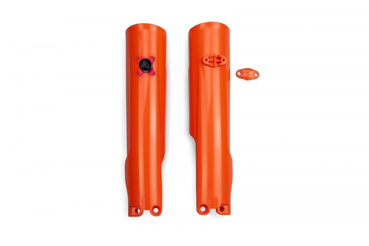 Fork Slider Protector + Quick Starter orange for Ktm SX 250/XC 250 - SX 125/XC 125 - SX 150 - SX-F 350/XCF 350 - SX-F 450/XC....