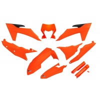 Full Kit Plastiche arancio fluoro compatibile Ktm EXC 150/XC W150 / XC W150TPI - EXC 250/XC W250 - EXC-F 250/XCF W250 - EXC ....