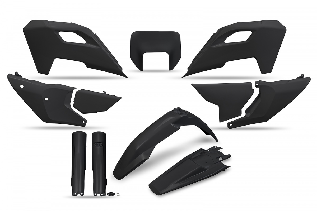 Full Kit Plastiche nero per Husqvarna TE 250 - FE 250 - TE 300 - FE 350 - FE 450 - FE 501 - TE 150 - PLASTICHE REPLICA - HUKI...