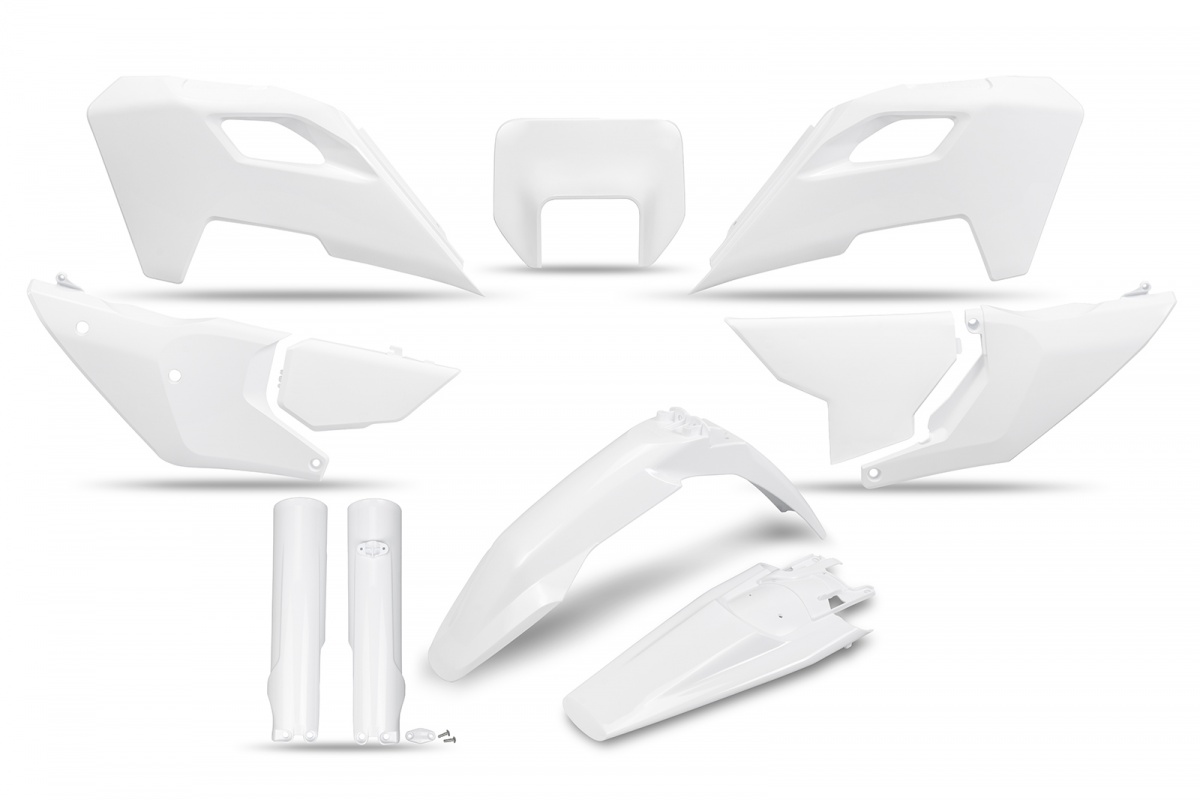 Full Kit Plastiche bianco per Husqvarna TE 250 - FE 250 - TE 300 - FE 350 - FE 450 - FE 501 - TE 150 - PLASTICHE REPLICA - HU...