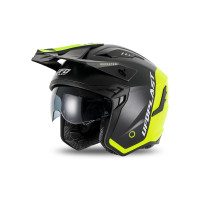 Sheratan cross jet helmet neon yellow and black - Helmets - HE13002-KD - Ufo Plast