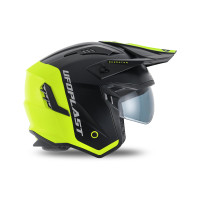 Sheratan cross jet helmet neon yellow and black - Helmets - HE13002-KD - Ufo Plast