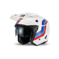 Sheratan cross jet helmet white, red, blue - Helmets - HE13002-WT - Ufo Plast