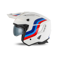 Sheratan cross jet helmet white, red, blue - Helmets - HE13002-WT - Ufo Plast