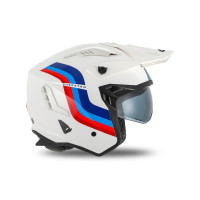 Sheratan cross jet helmet white, red, blue - Helmets - HE13002-WT - Ufo Plast