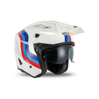 Casco cross Jet Sheratan bianco, rosso, blu