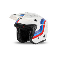 Casco cross Jet Sheratan bianco, rosso, blu