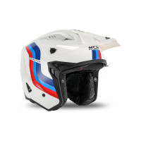 Casco cross Jet Sheratan bianco, rosso, blu