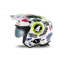 Casco cross Jet Sheratan bianco - Caschi - HE13002-V - Ufo Plast