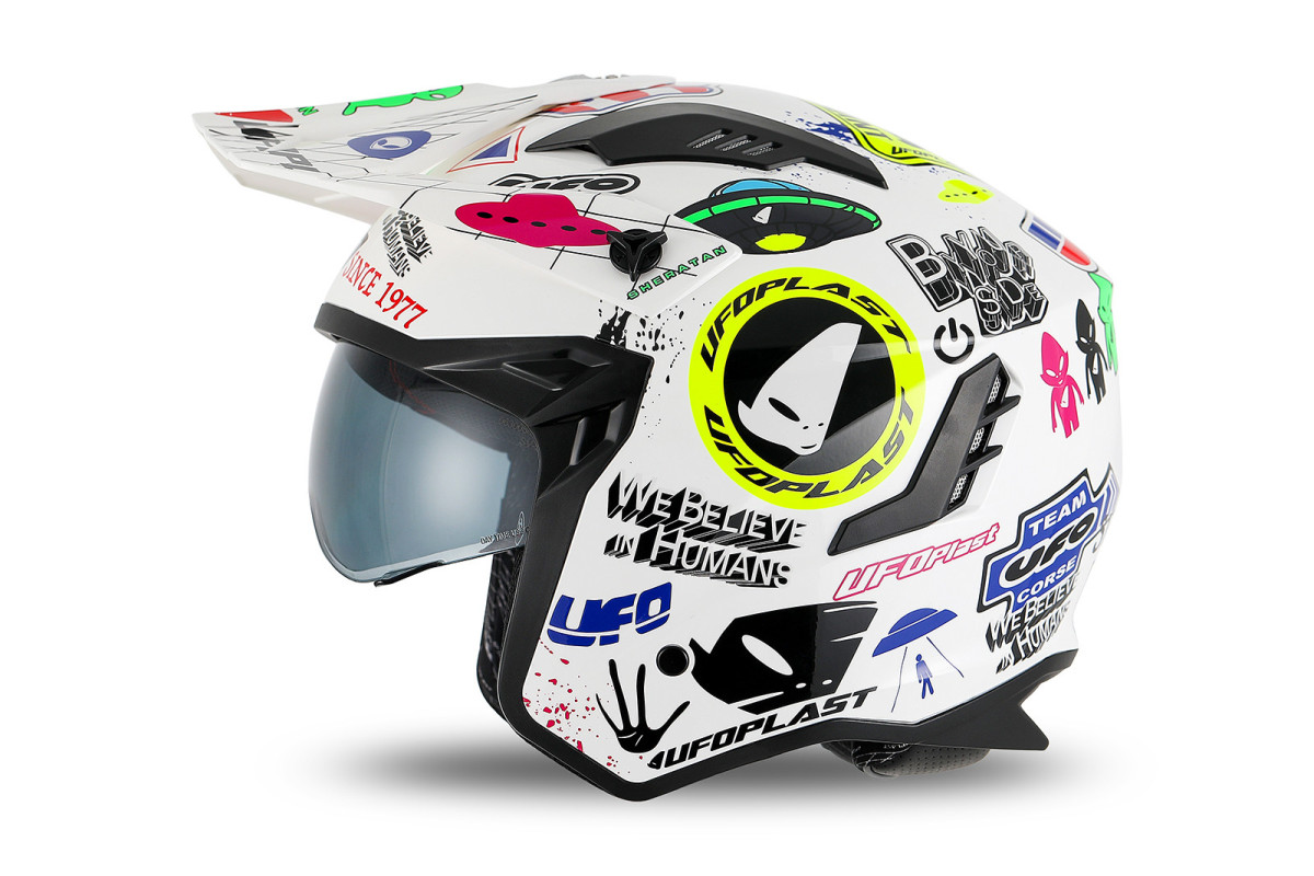 Casco cross Jet Sheratan bianco