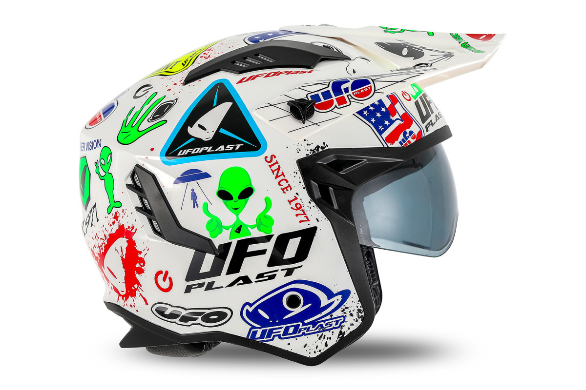 Casco cross Jet Sheratan bianco - Caschi - HE13002-V - Ufo Plast