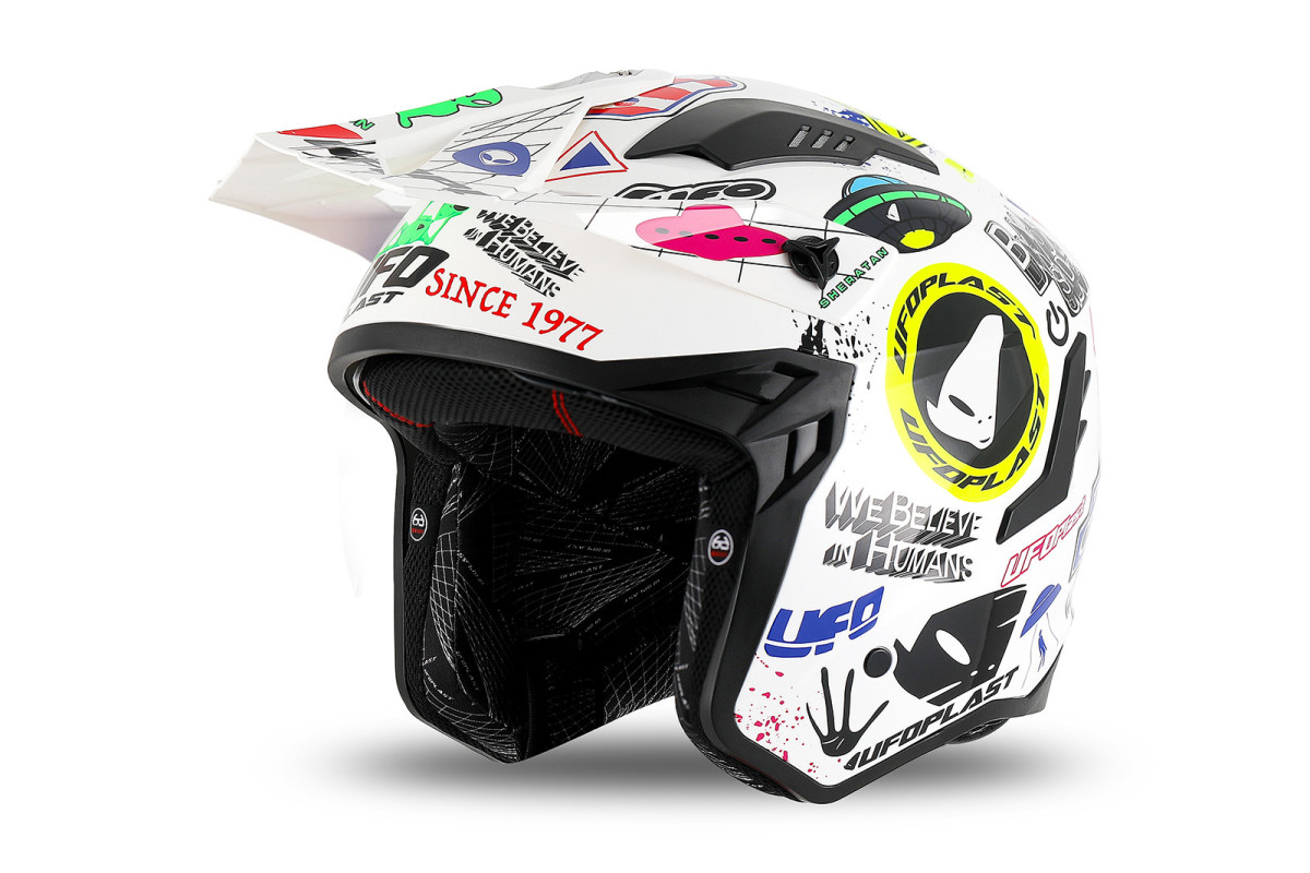 Casco cross Jet Sheratan bianco - Caschi - HE13002-V - Ufo Plast