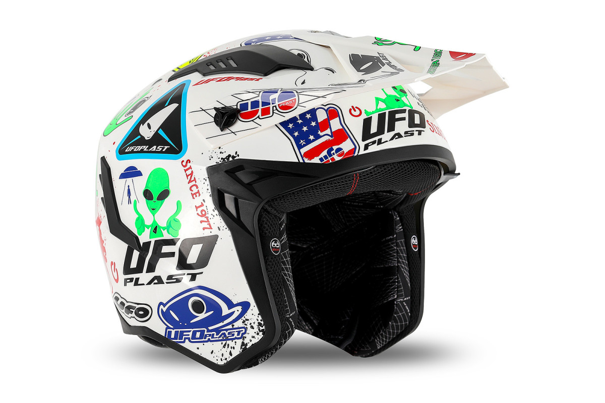 Casco cross Jet Sheratan bianco - Caschi - HE13002-V - Ufo Plast