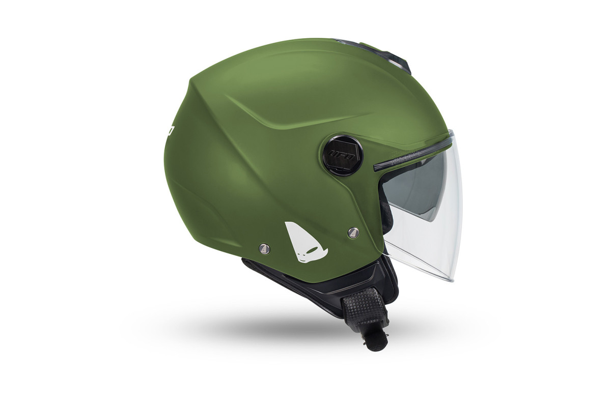 Nixie casco demijet verde in Policarbonato - Caschi - HE13005-A - Ufo Plast