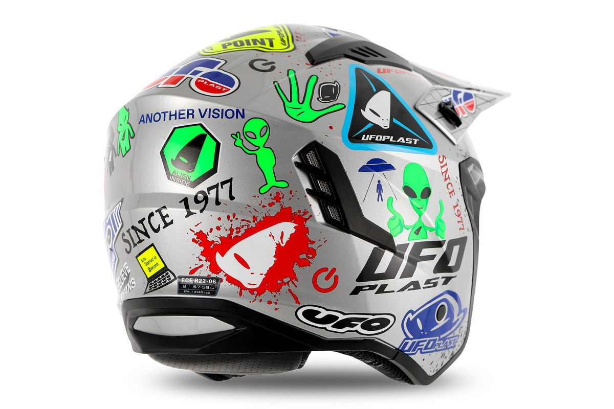 Sheratan cross jet helmet silver - Ufo Plast