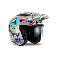 Sheratan cross jet helmet silver - Ufo Plast