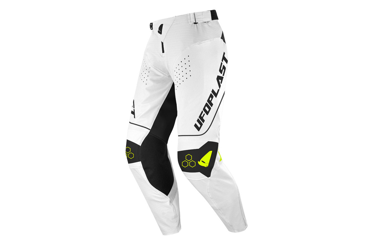 Pantaloni Motocross Ares bianco e nero - ABBIGLIAMENTO - PX13004-WK - Ufo Plast