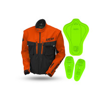 Taiga enduro jacket with protections included neon orange - Jackets - JA13002-KF - Ufo Plast