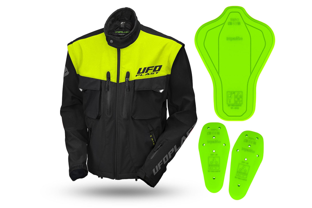 Giacca Enduro Taiga con protezioni incluse giallo fluo - Giacche - JA13002-KD - Ufo Plast