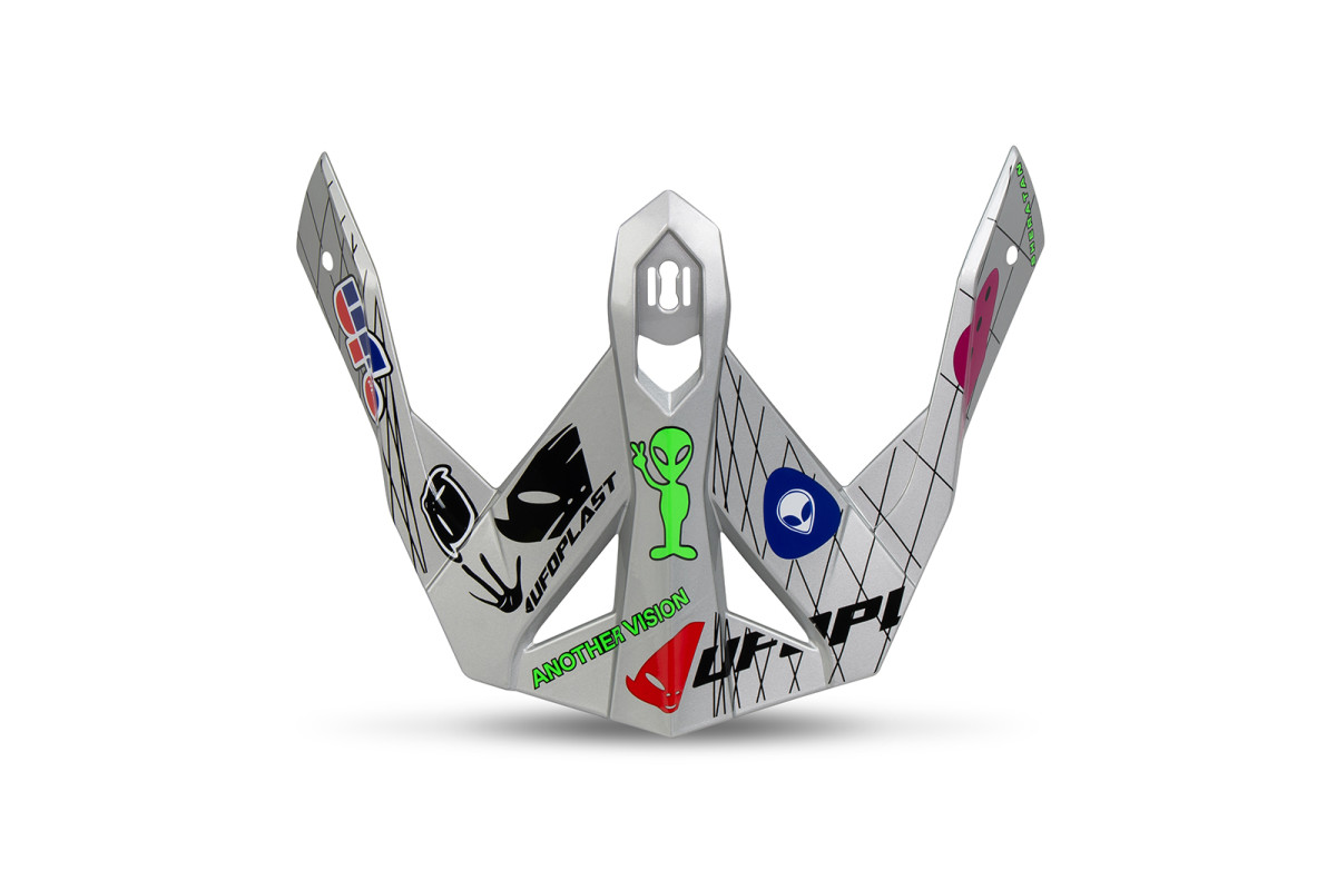 Peak for HE13002 silver - Helmet spare parts - HR246-S - Ufo Plast