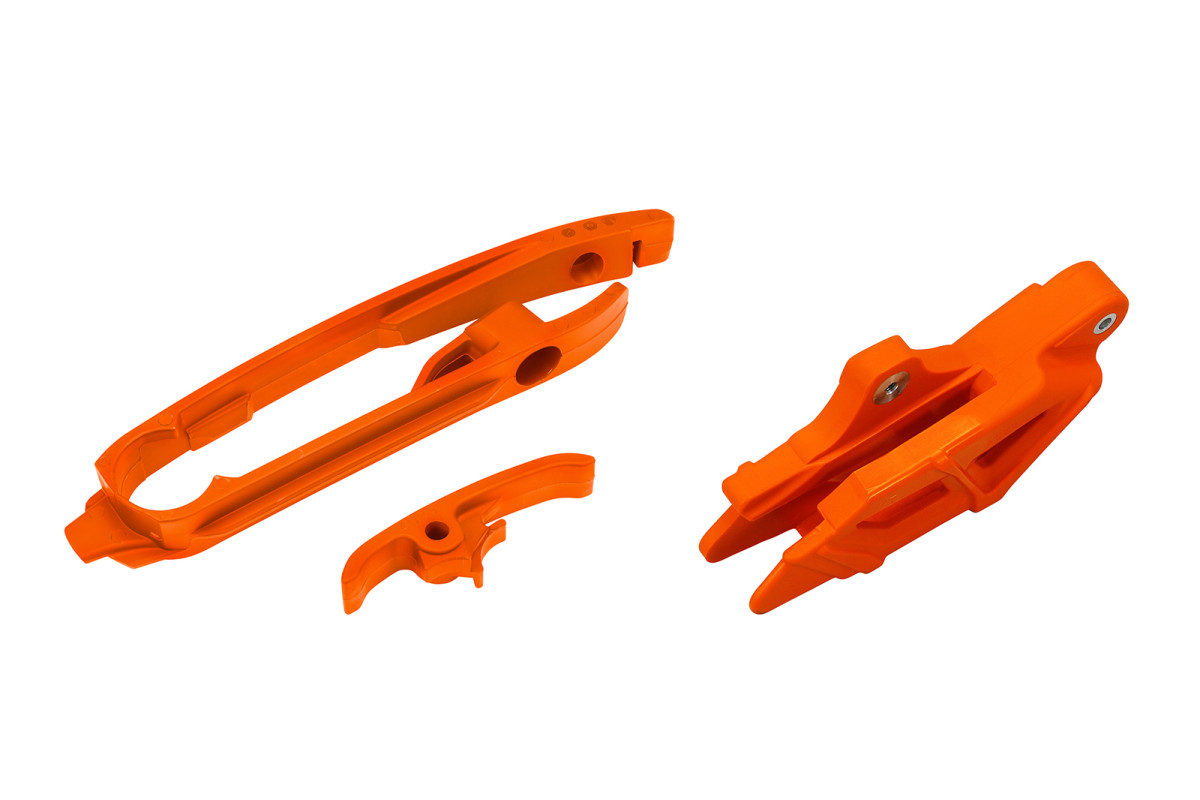 Chain Guide + Swingarm Chain Slider orange for Gas Gas / Ktm / Husq...