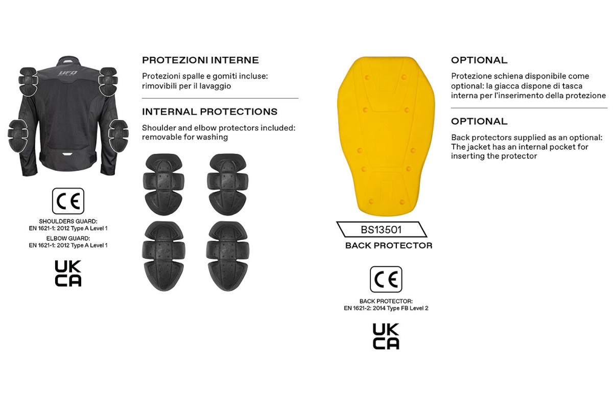 Sirles Men's urban jacket with internal protections - Jackets - JA13006 - Ufo Plast