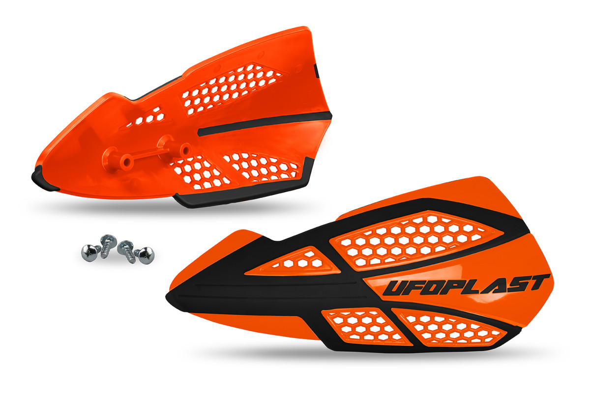 Handguards orange Voyager for Gas Gas / Ktm / Husqvarna / Honda - REPLICA PLASTICS - PM01668-127 - Ufo Plast