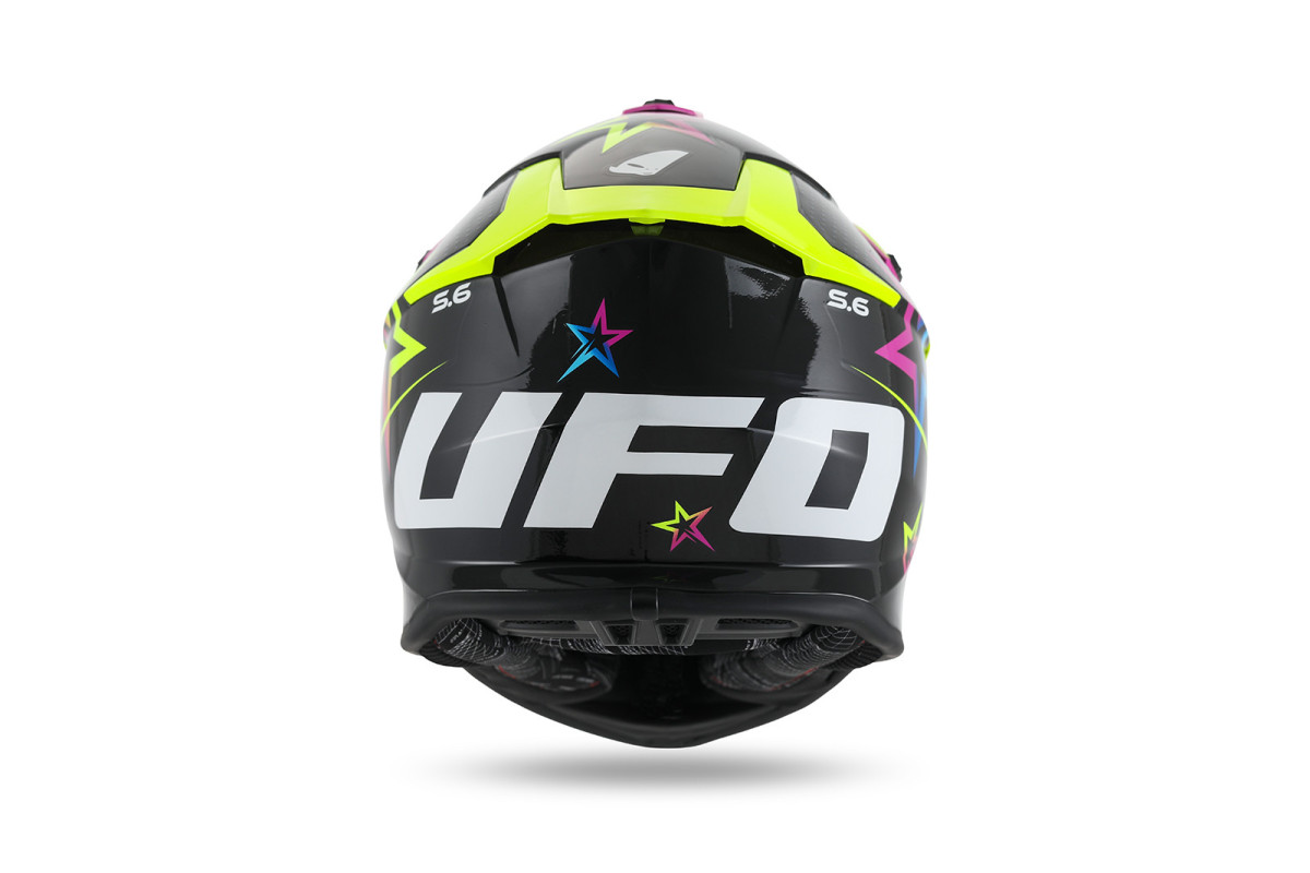 Casco Motocross Intrepid giallo fluo, azzurro, viola - Caschi - HE13401-KC - Ufo Plast