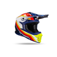 Casco Motocross Intrepid blu, bianco, giallo fluo, rosso - Caschi - HE13401-DC - Ufo Plast