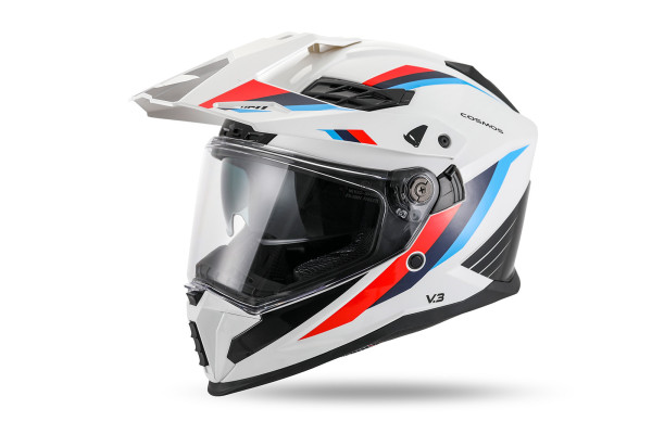 Cosmos Tourer Crossover helmet White, blue and red - Helmets - HE13006-WB - Ufo Plast