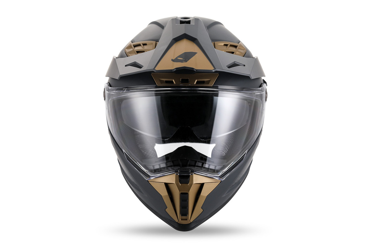 Cosmos Tourer Crossover helmet dark grey bronze - Helmets - HE13006-KG - Ufo Plast